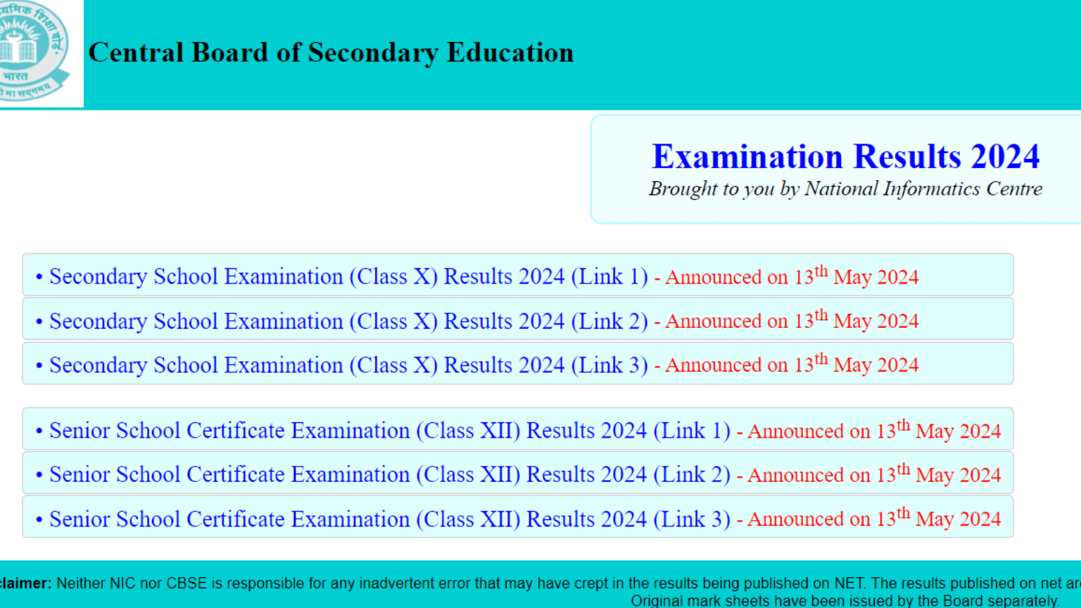 CBSE results 2024 kaise check kare