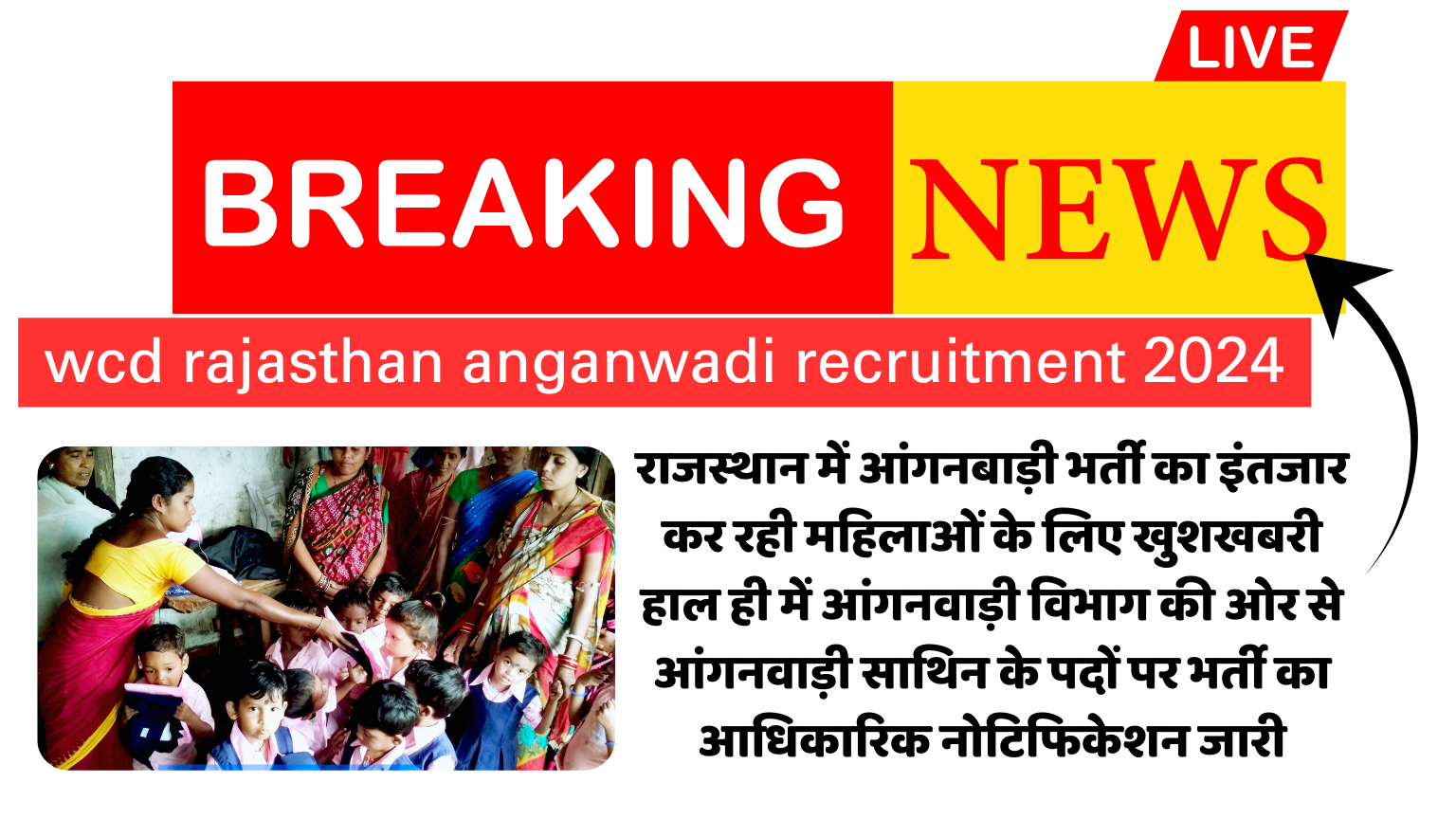 wcd rajasthan anganwadi recruitment 2024